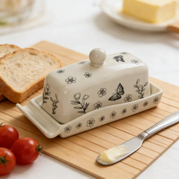 Wholesale Ceramics Manufacturer, Factory Direct Butter Dish & Jar-1