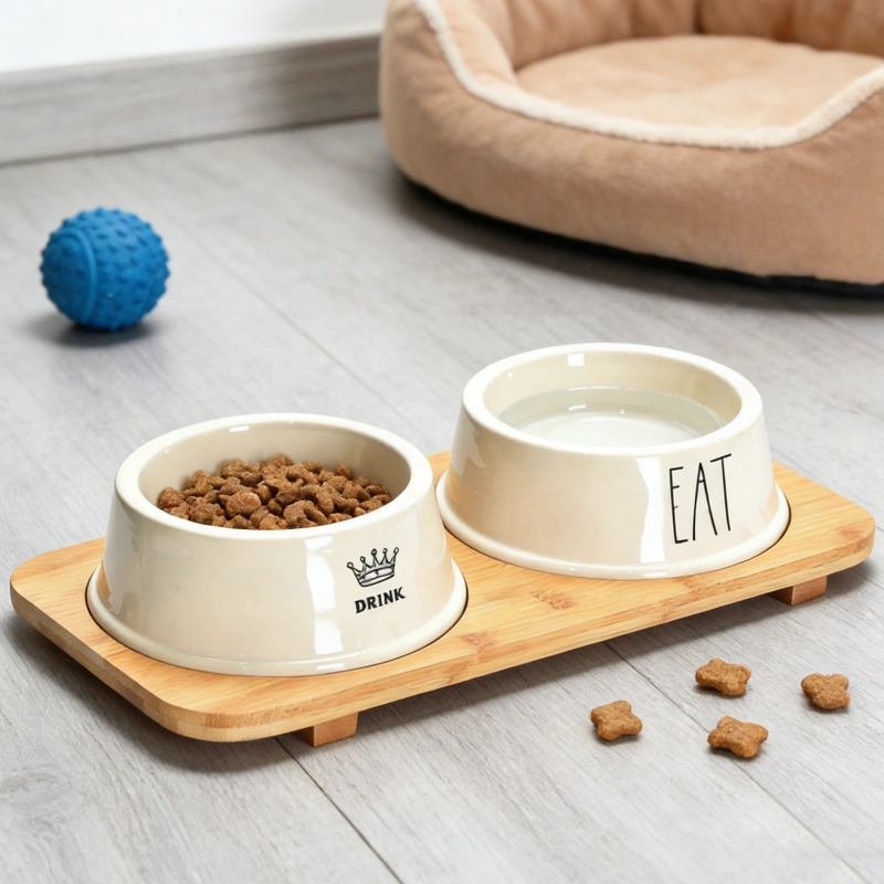 Wholesale Ceramics Manufacturer, Factory Direct Pet Double Bowls-1