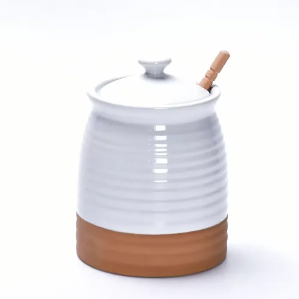 cute-ceramic-honey-pot-wholesale-bulk-food-storage-jars-2