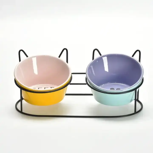 raised-double-pet-bowl-wholesale-ceramic-pet-food-bowl-bulk-2