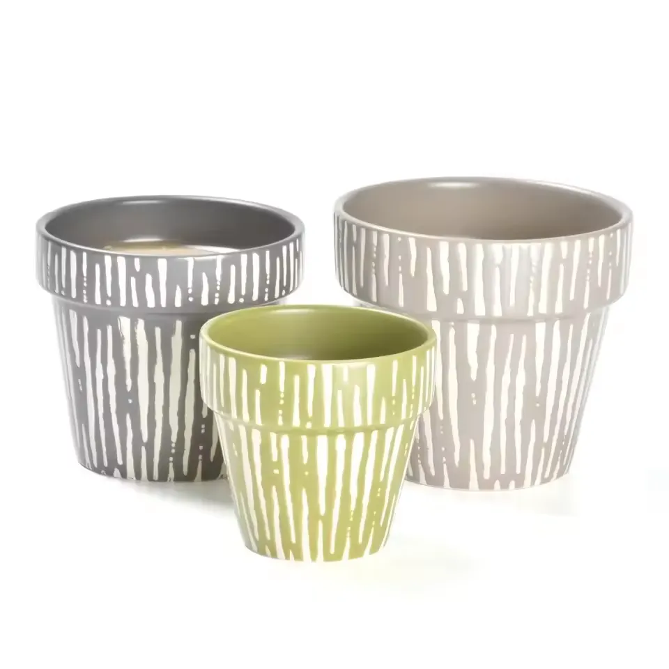 striped-custom-flower-pots-bulk-ceramic-planters-for-garden-4