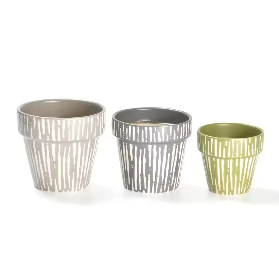 striped-custom-flower-pots-bulk-ceramic-planters-for-garden-5