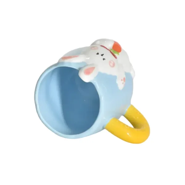 bulk-ceramic-mugs-with-spoon-hand-painted-relief-rabbit-mug-4