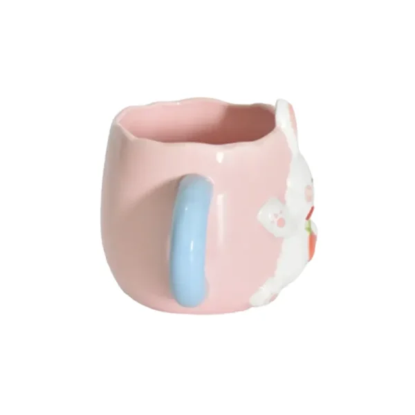 bulk-ceramic-mugs-with-spoon-hand-painted-relief-rabbit-mug-5