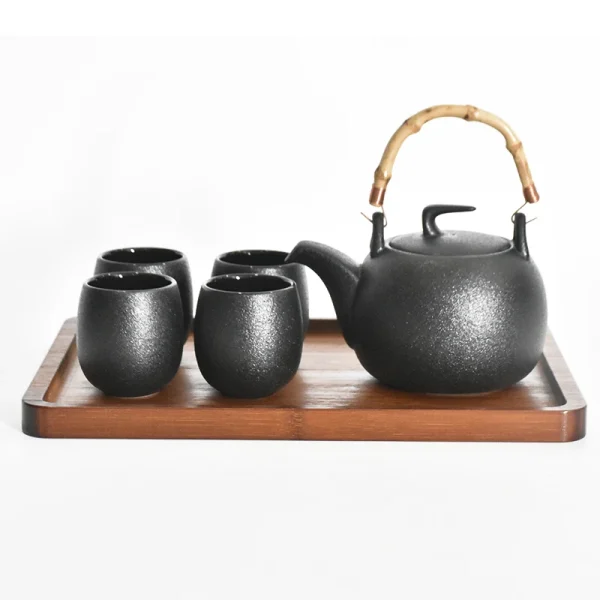 black-wholesale-tea-sets-custom-ceramic-tea-pot-and-4-cups-1