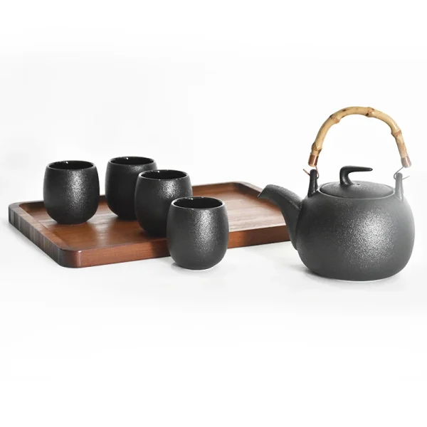 black-wholesale-tea-sets-custom-ceramic-tea-pot-and-4-cups-2
