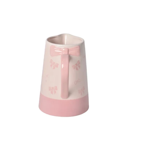 custom-ceramic-pitcher-cute-bow-ceramic-kettle-wholesale-3