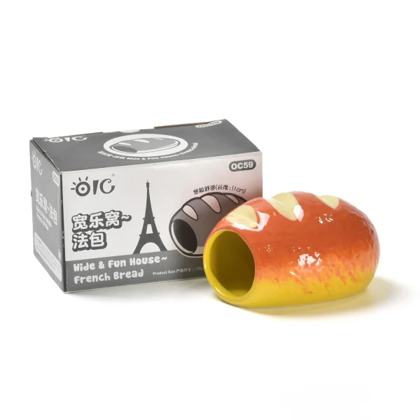 Factory Wholesale Ceramic Hide, Bread Shaped Hamster House