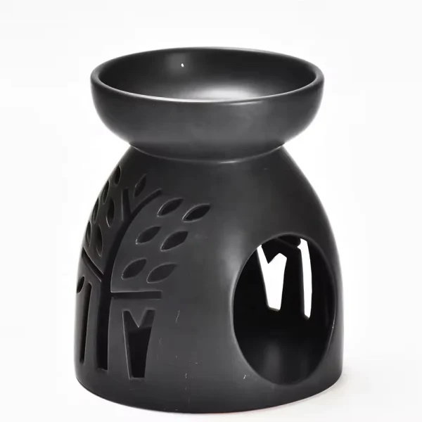 Wholesale Aroma Diffuser, Black Ceramic Tealight Oil Burner