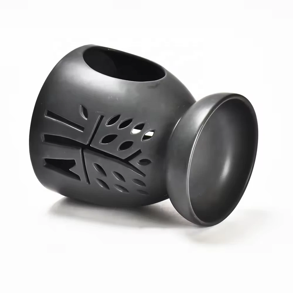 Wholesale Aroma Diffuser, Black Ceramic Tealight Oil Burner