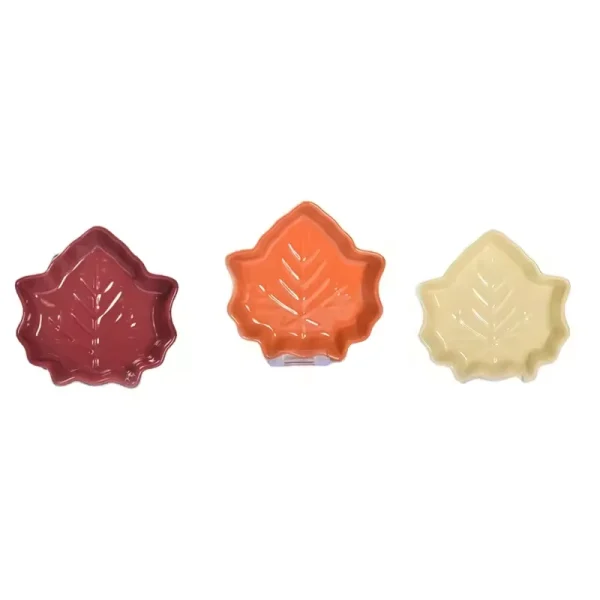 Wholesale Dish Sets, Ceramic Maple Leaf Appetizer Dishes-1