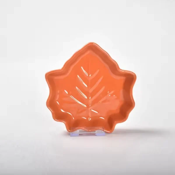 Wholesale Dish Sets, Ceramic Maple Leaf Appetizer Dishes-3