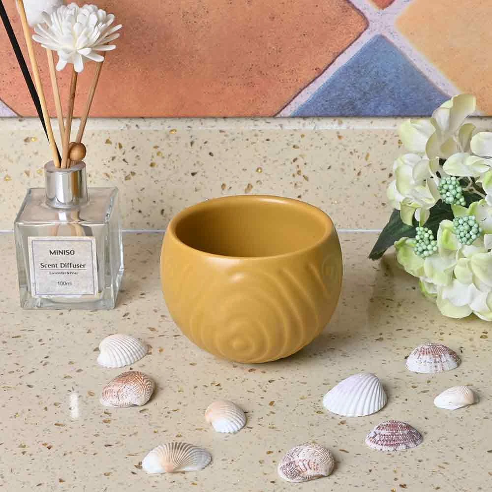 Wholesale round relief hollow wax candle jars-6