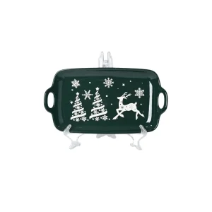 green-christmas-ceramic-platter-wholesale-with-handles-1