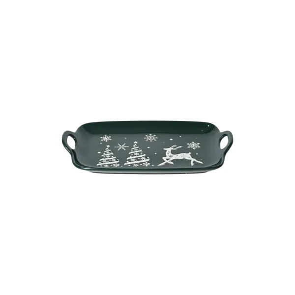 green-christmas-ceramic-platter-wholesale-with-handles-3