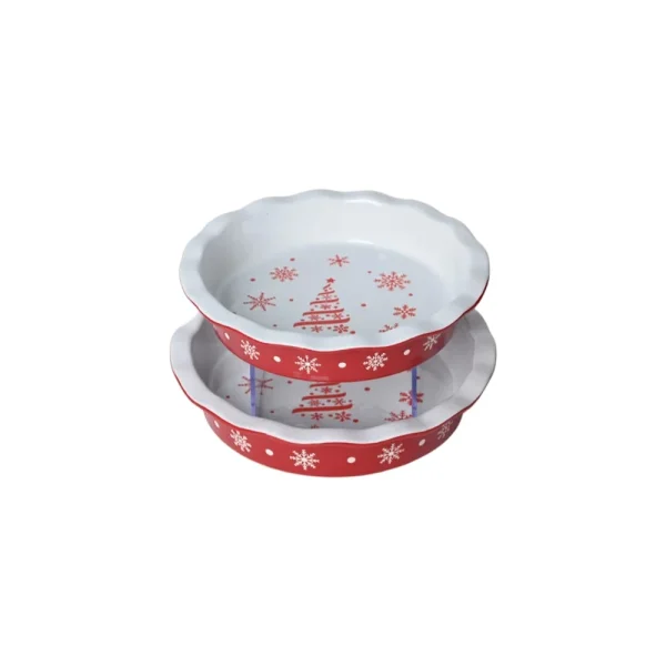 restaurant-supply-bakeware-2-pc-christmas-ceramic-pie-pan-1