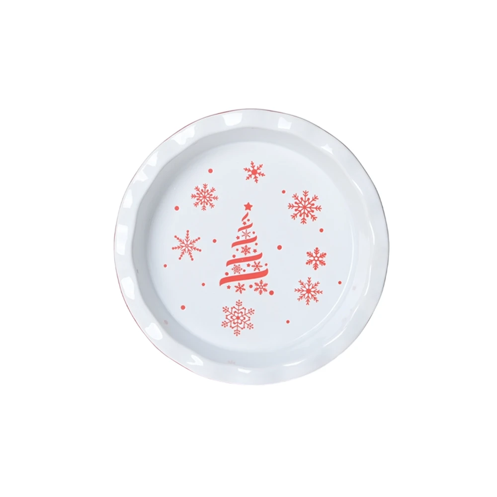 Customized snowflake pattern pie pan set-6