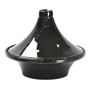 wholesale-tagine-pot-with-conical-lid-black-glossy-cookware-1