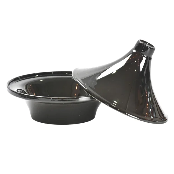 wholesale-tagine-pot-with-conical-lid-black-glossy-cookware-2