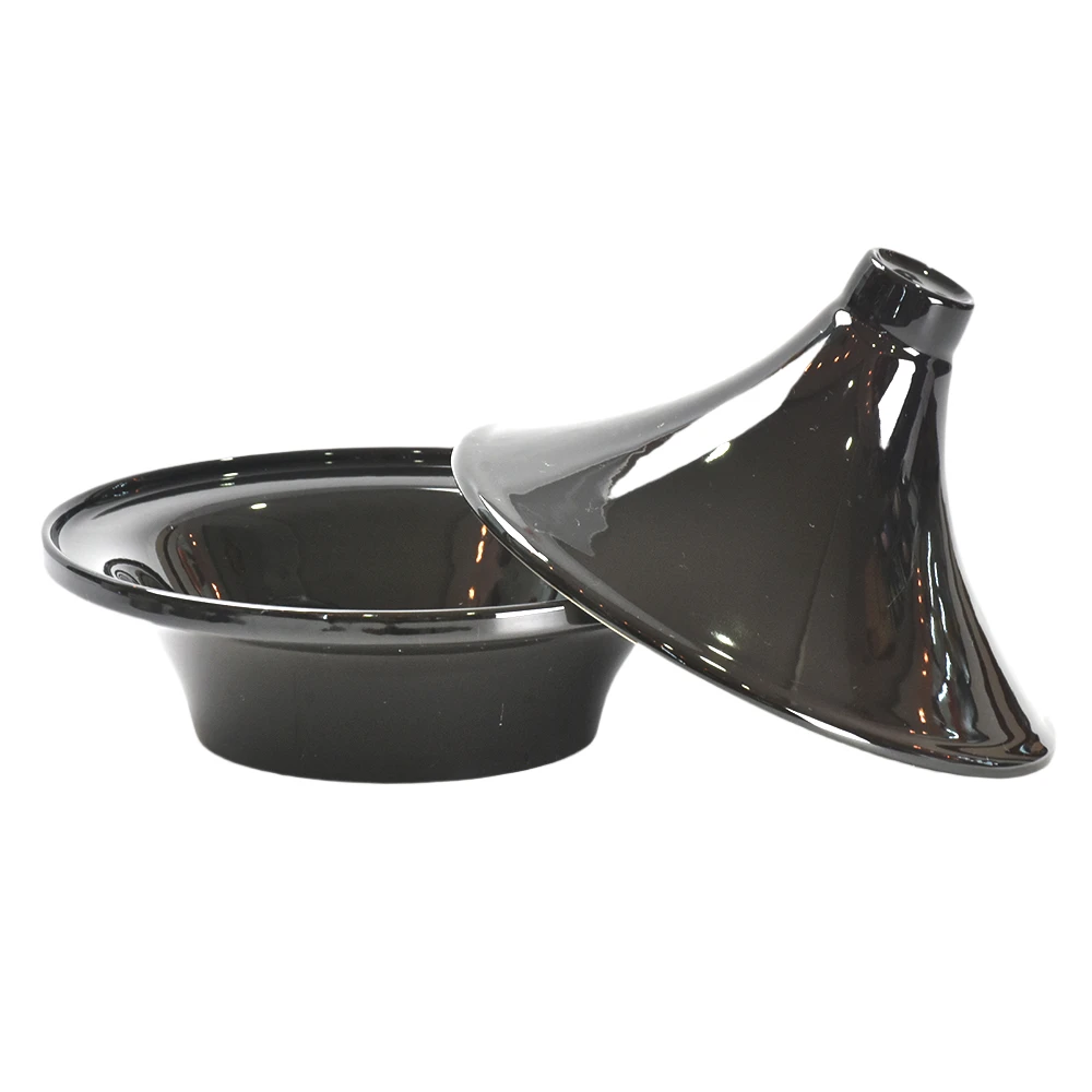 wholesale-tagine-pot-with-conical-lid-black-glossy-cookware-2
