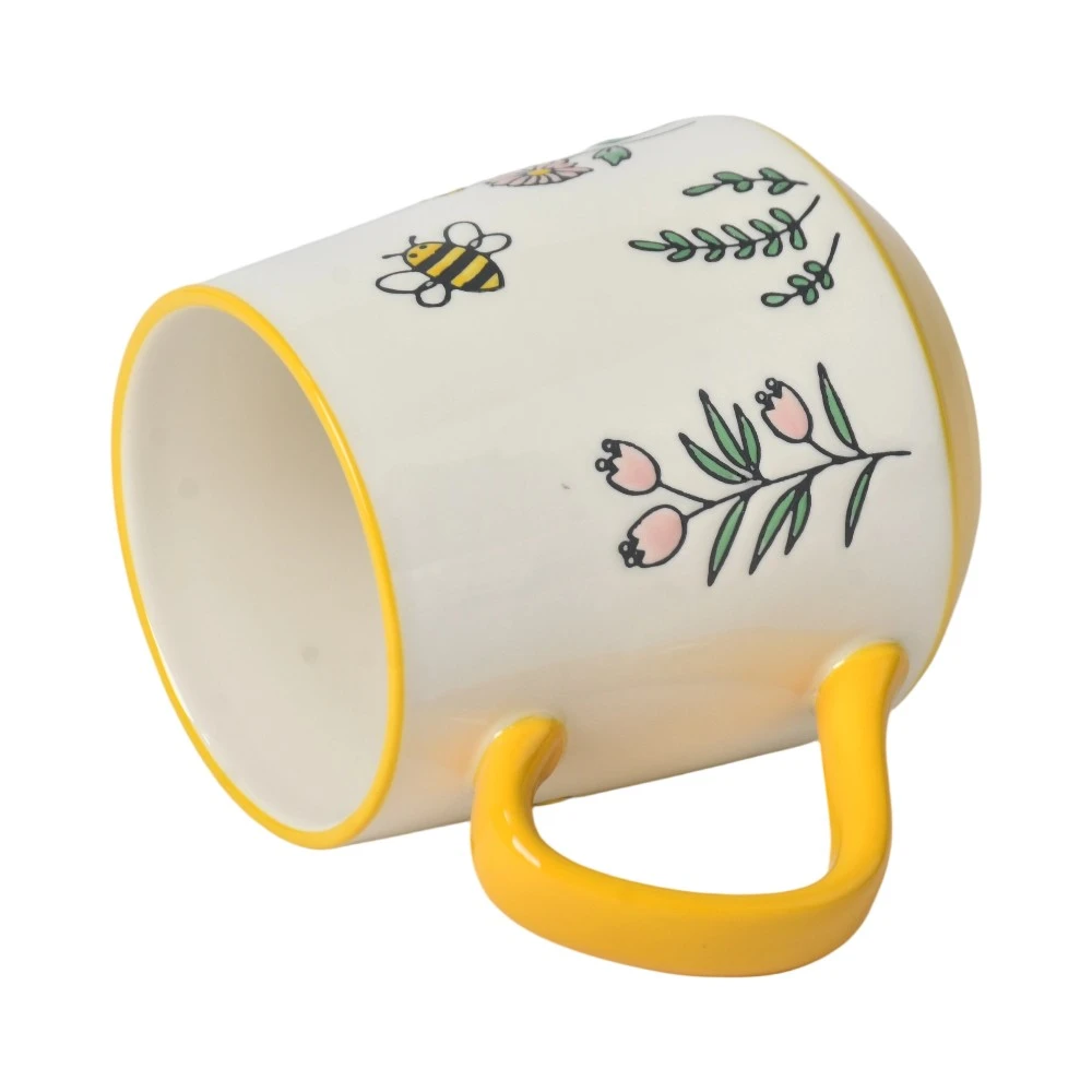 Customized hand-painted bee pattern mug-3