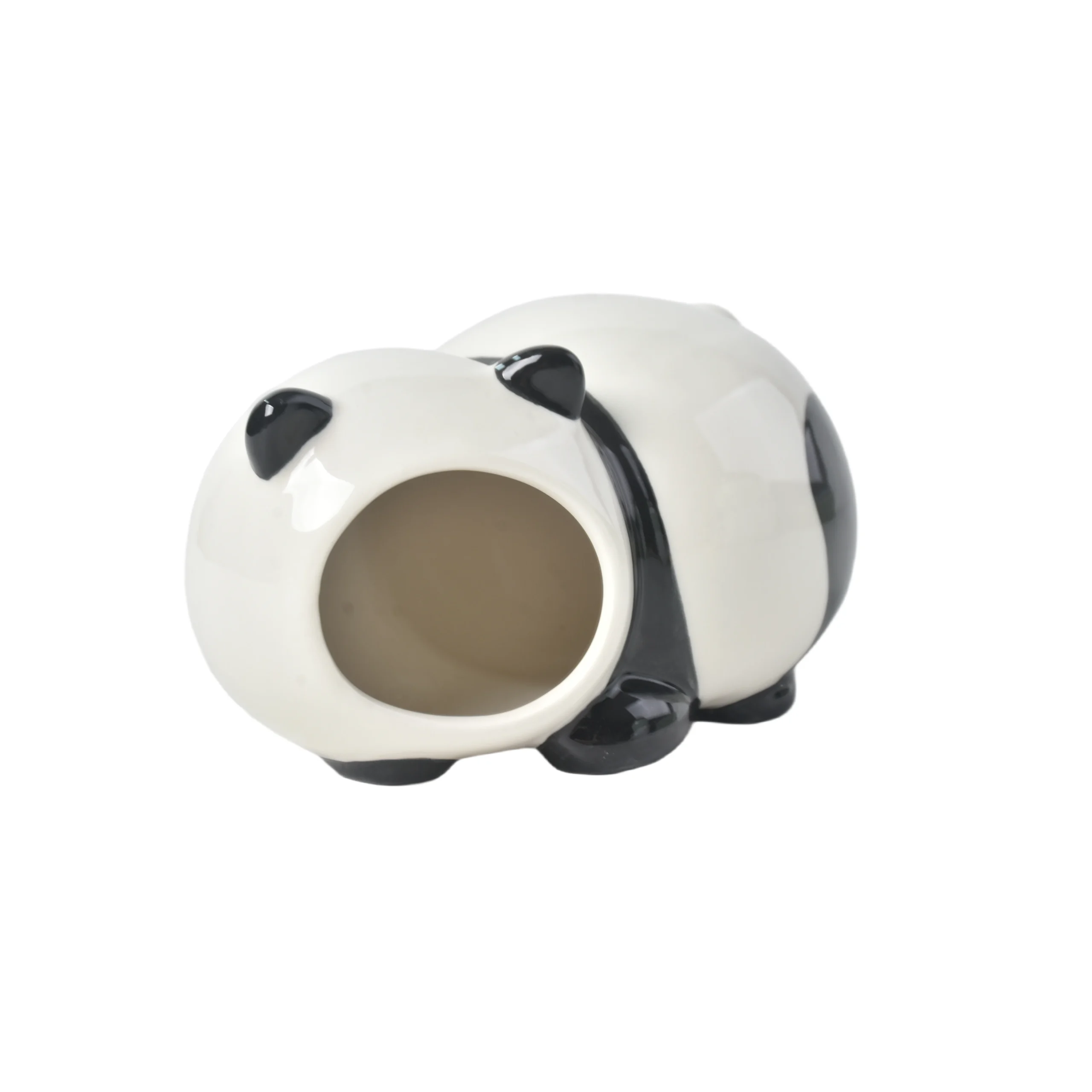 panda-shaped-wholesale-ceramic-hideout-for-small-pet-habitat-2