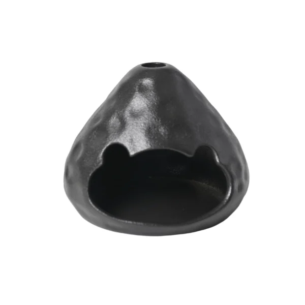 wholesale-ceramic-incense-holder-hand-pressed-matte-black-design-1