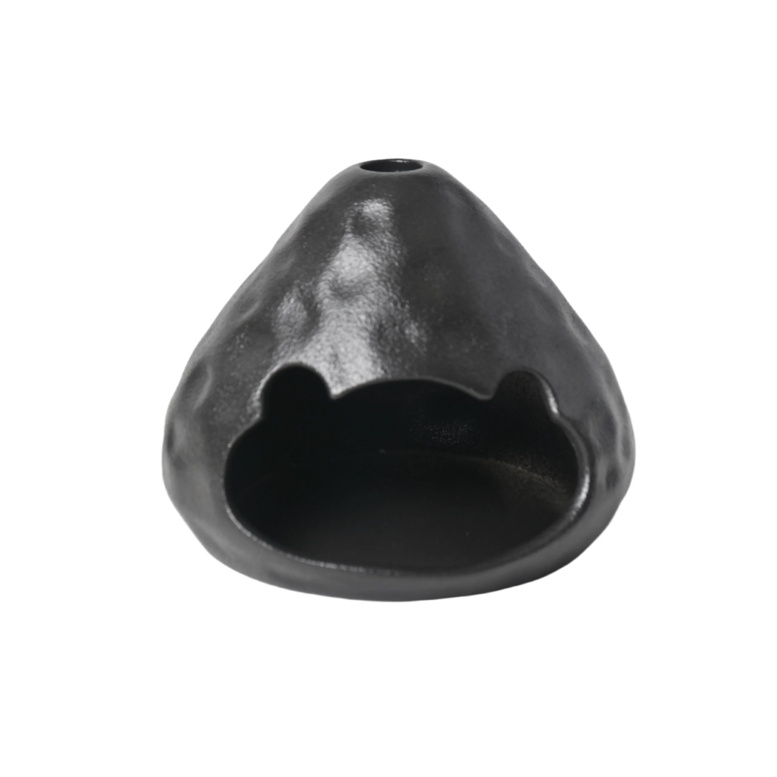 wholesale-ceramic-incense-holder-hand-pressed-matte-black-design-1